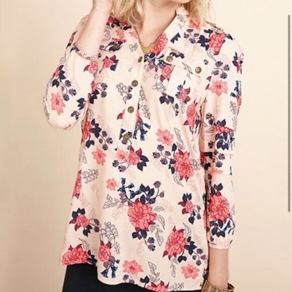 Matilda Jane Livery Millie Peach Blouse - Picture 1 of 12